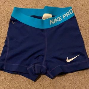 royal blue nike pros size xs